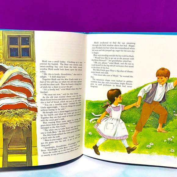 HEIDI STORY TIME VINTAGE 1983 HARDCOVER BOOK AN OLD FASHION STORY - Picture 4 of 12